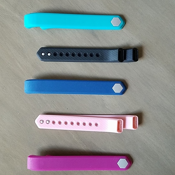 Black//Purple//Blue//Green//Pink ID115 HR Replacement Band Adjustable Strap for Smart Bracelet Fitness Tracker 5 Pack